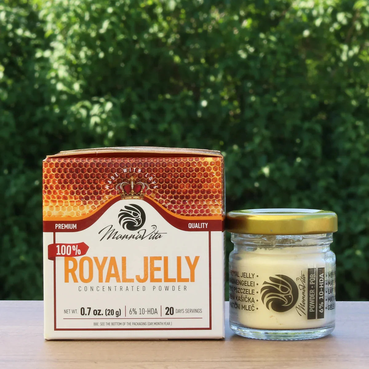 Concentrated Royal Jelly POWDER with 6% 10-HDA content • 20 g - Mannavita