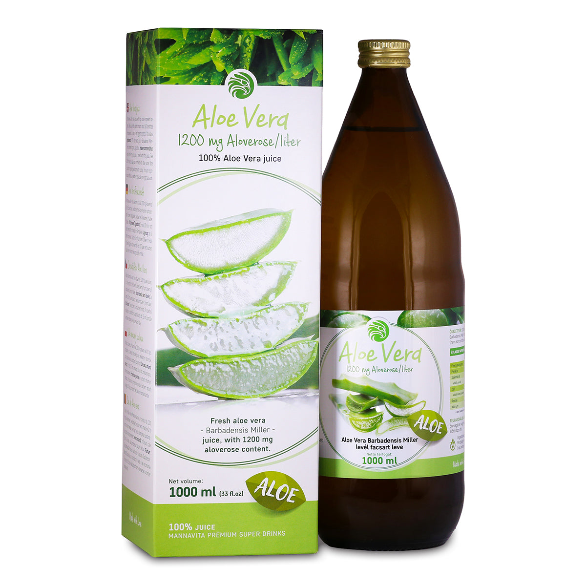 Mannavita Aloe vera 100% cijeđeni čisti sok • 1000 ml