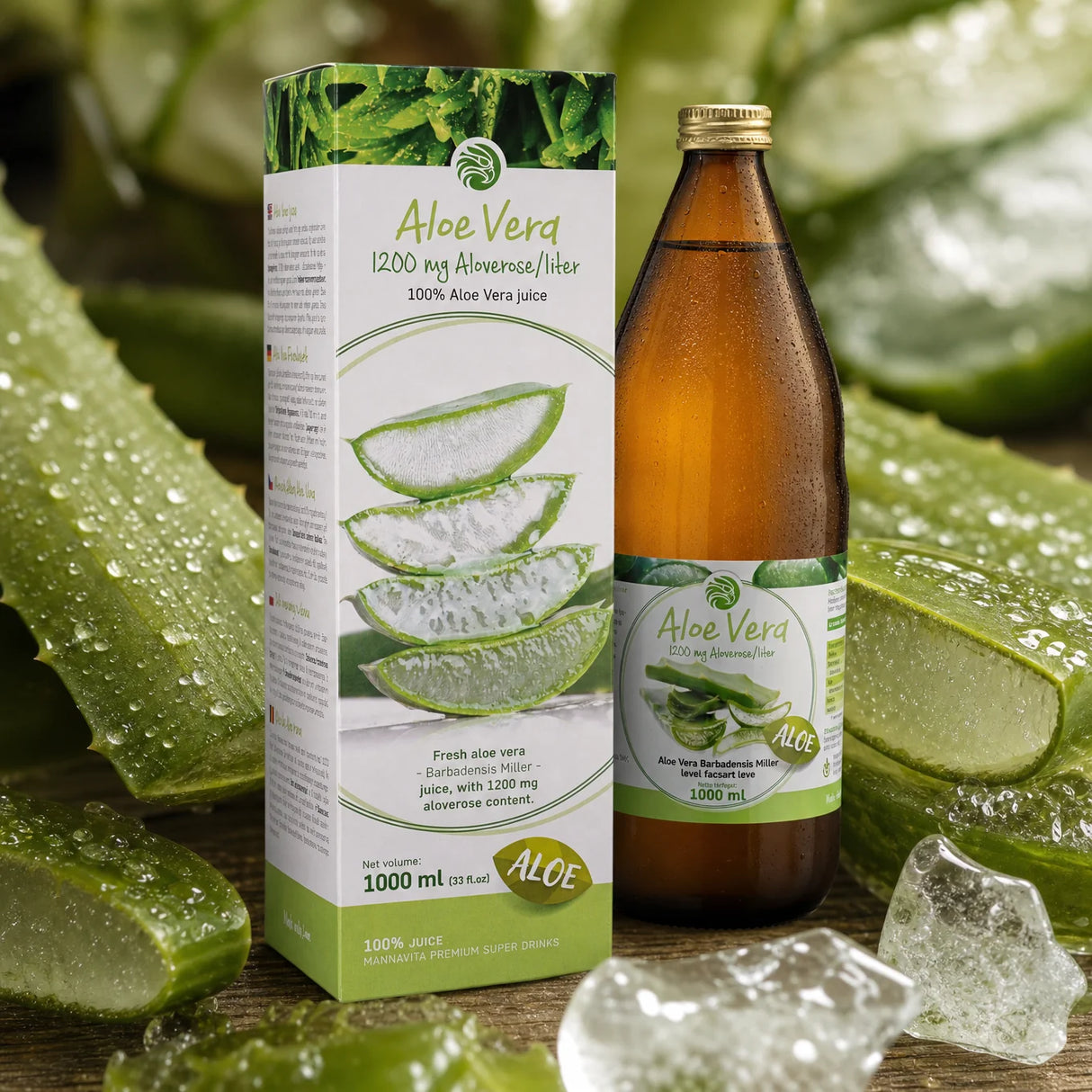 Mannavita Aloe vera 100% cijeđeni čisti sok • 1000 ml