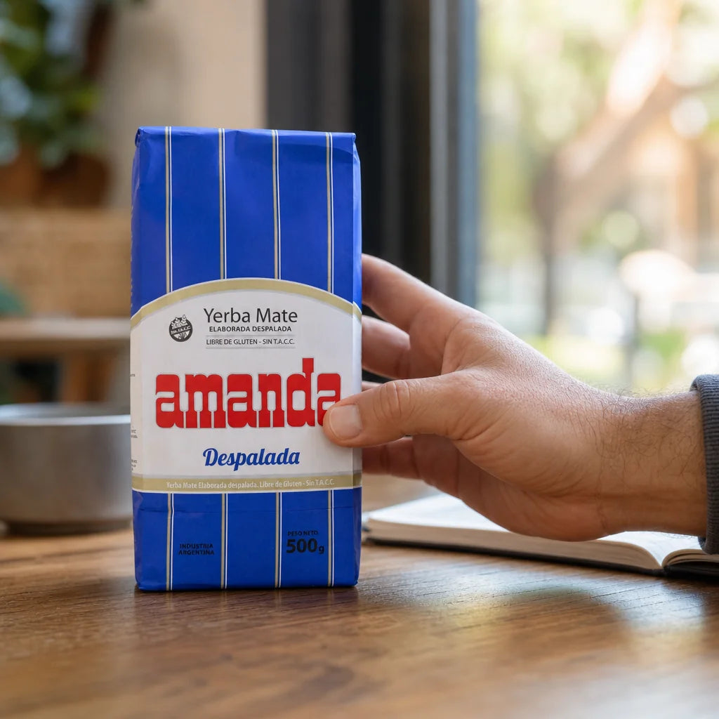 Amanda yerba mate čaj • Bez grančica - Sin palo • 500 g
