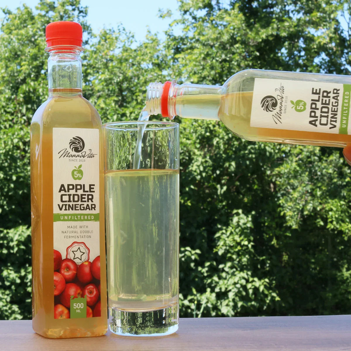 Mannavita unfiltered Apple Cider Vinegar with double Fermentation • 500 ml - Mannavita