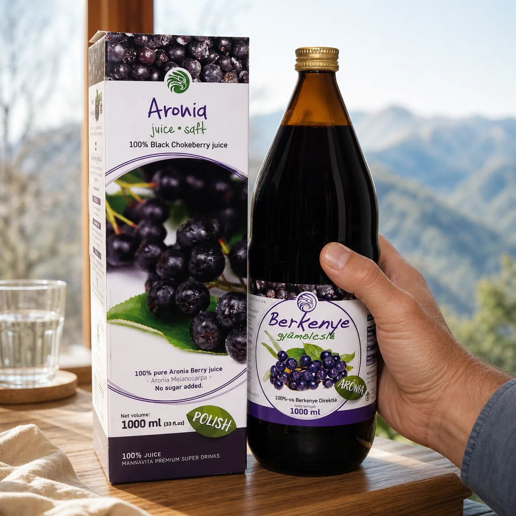 Mannavita Sok od Aronije, 100% cijeđeni sok • 1000 ml