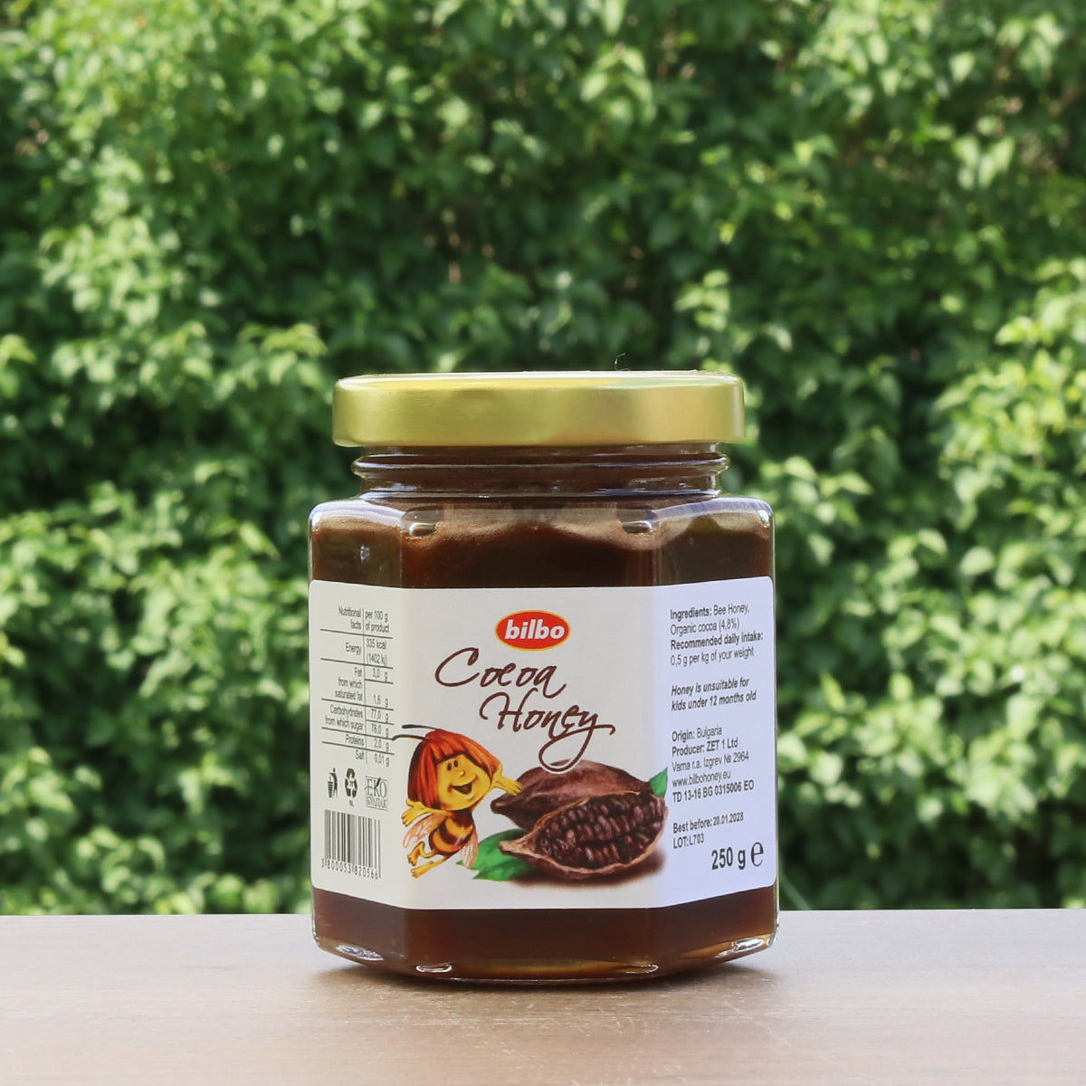 Bilbo sirovi kakao med • 250 g