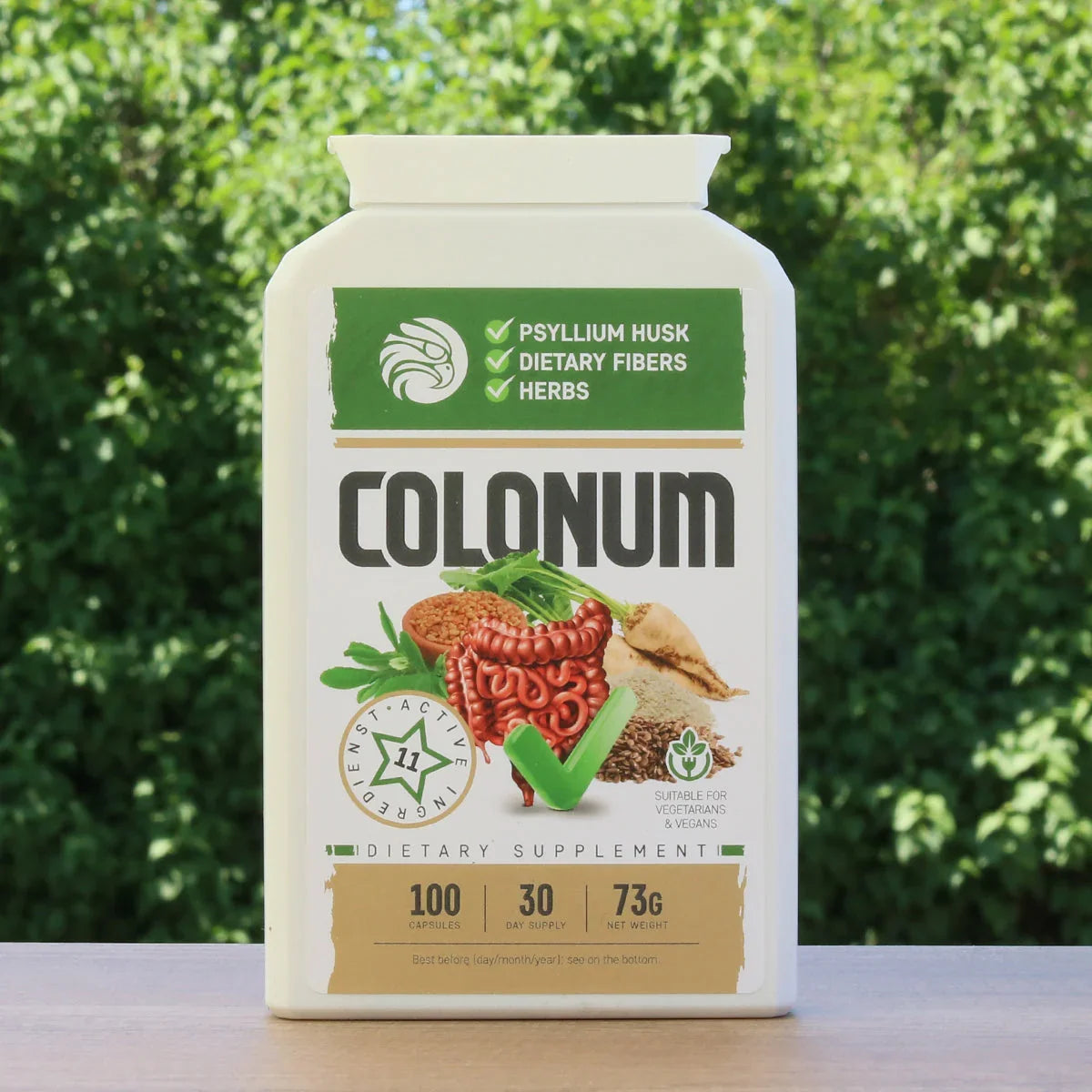 COLONUM colon cleansing & gut restore capsules • 100 capsules - Mannavita