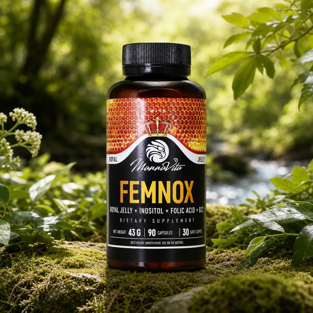 FEMNOX Matična mliječ + Inozitol + Folna kiselina + B12 kompleks • 90 kapsula