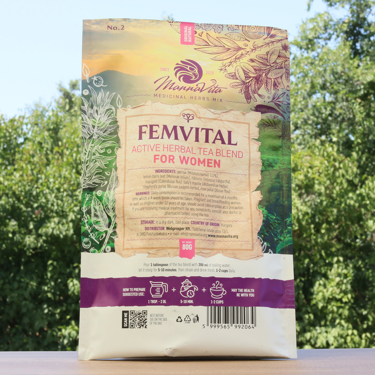 FEMVITAL aktivna mješavina biljnog čaja za žene • 80g
