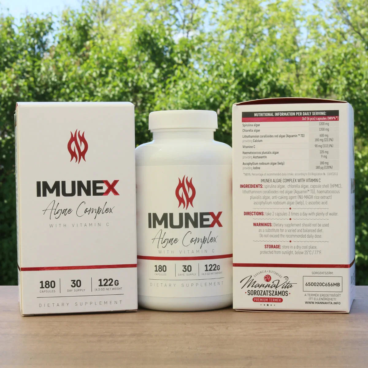 IMUNEX algae complex • with 5 algae • 180 capsules - Mannavita