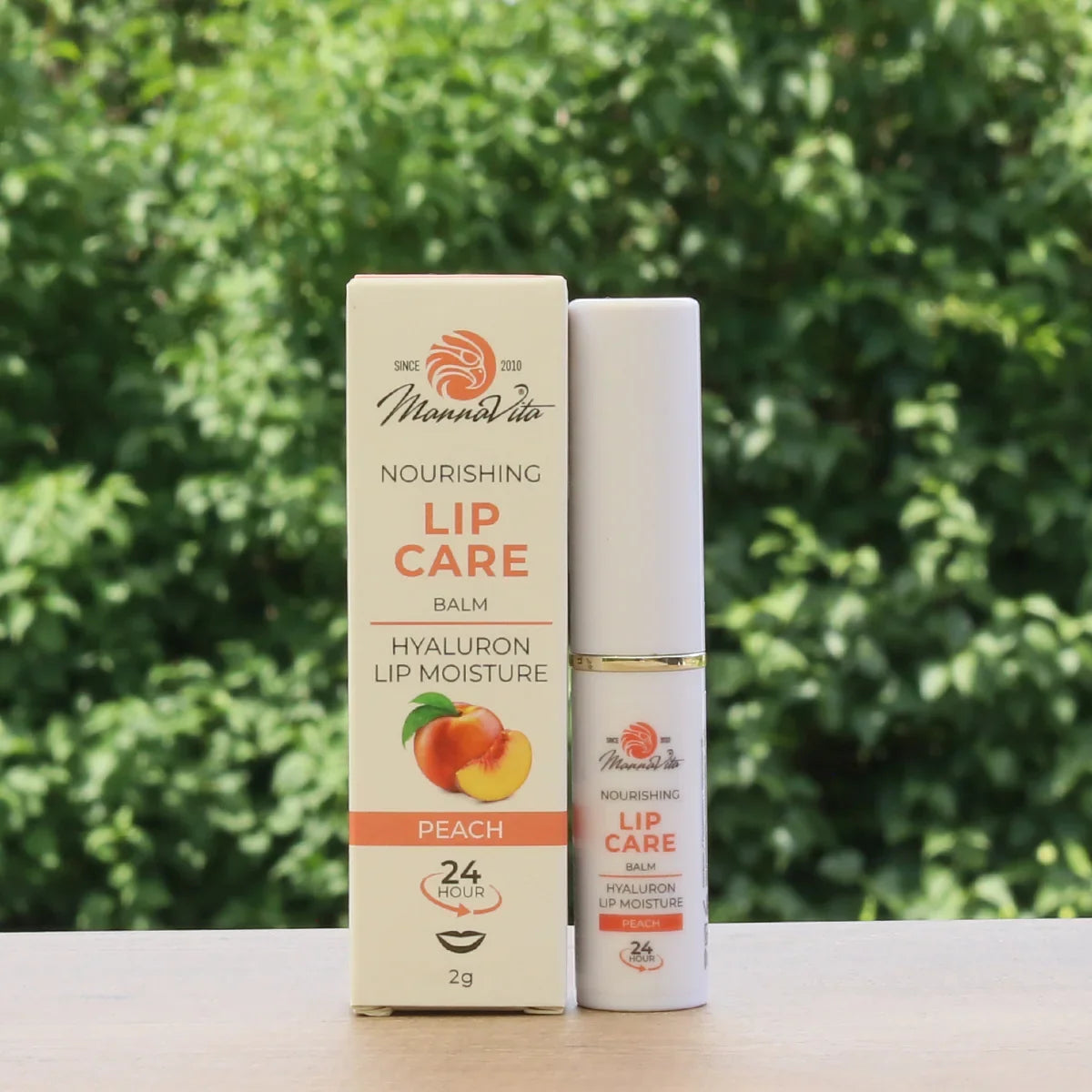 Mannavita Lip Balm with Hyaluronic Acid • Deep-nourishing • PEACH - Mannavita