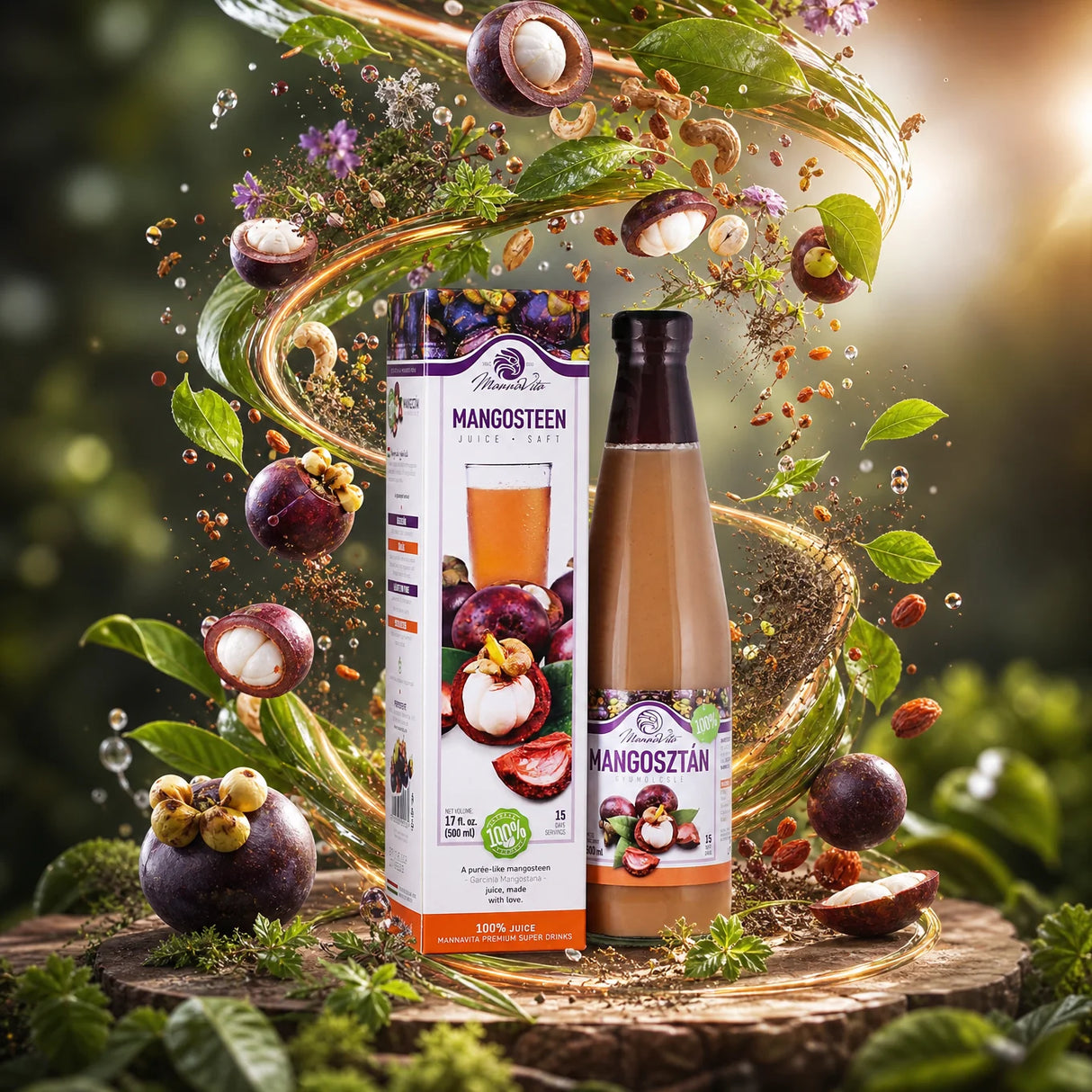 Mannavita Mangostin 100% preširani pire • 500 ml