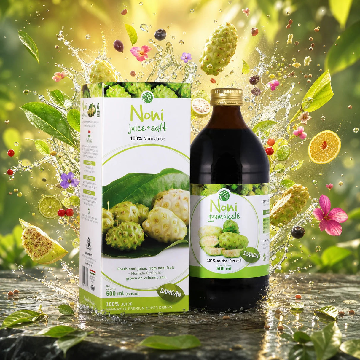 Mannavita • Sok od Noni, 100% cijeđeni čisti sok • 500 ml