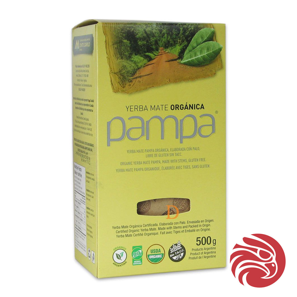 Pampa organski čaj od yerba mate • Elaborada con palo • 500 g