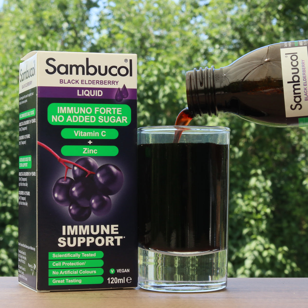 Sambucol sirup od crne bazge, bez šećera • 120 ml