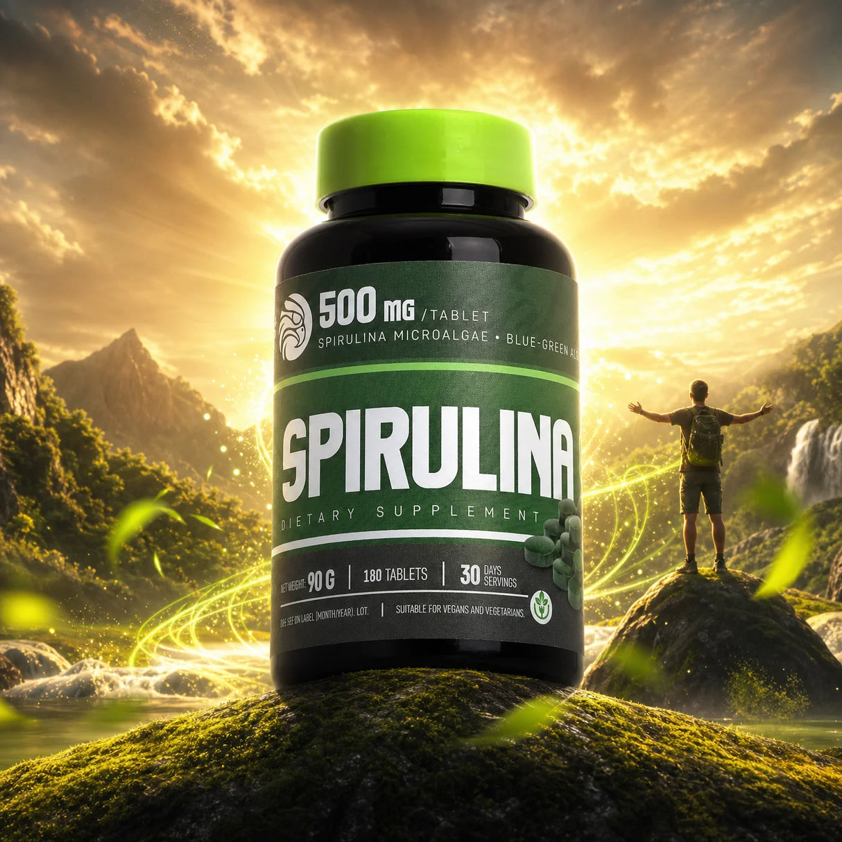 Mannavita Spirulina tablete 500 mg • 180 kom.