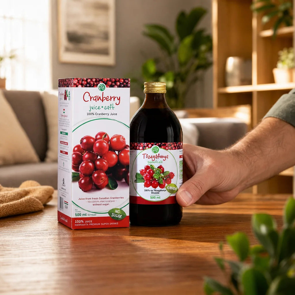 Mannavita Sok od Brusnice, 100% cijeđeni sok • 500 ml