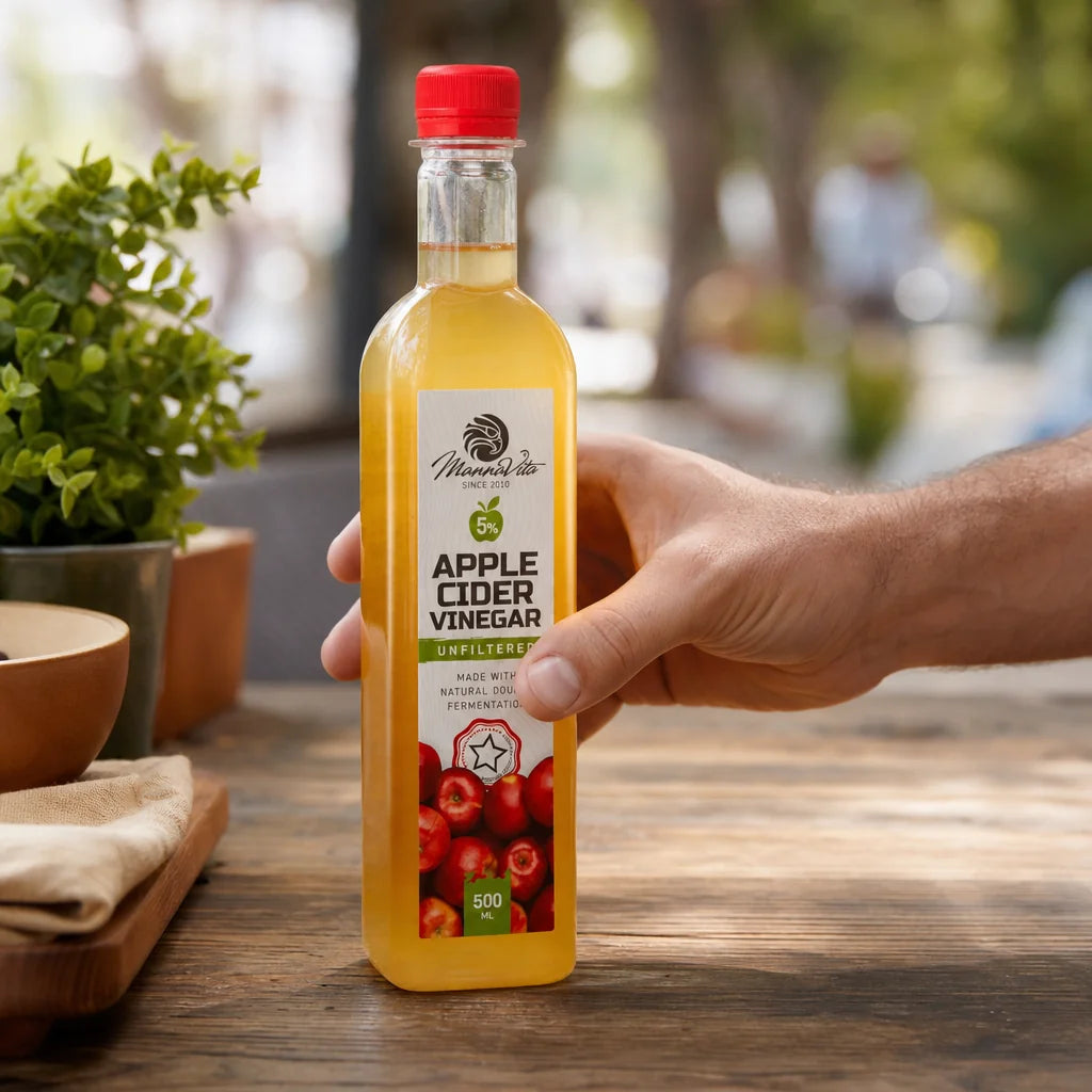 Mannavita nefiltrirani Jabučni Ocat s dvostrukom Fermentacijom • 500 ml