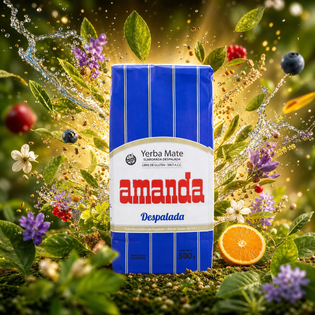 Amanda  yerba mate čaj • Bez grančica - Sin palo • 500 g
