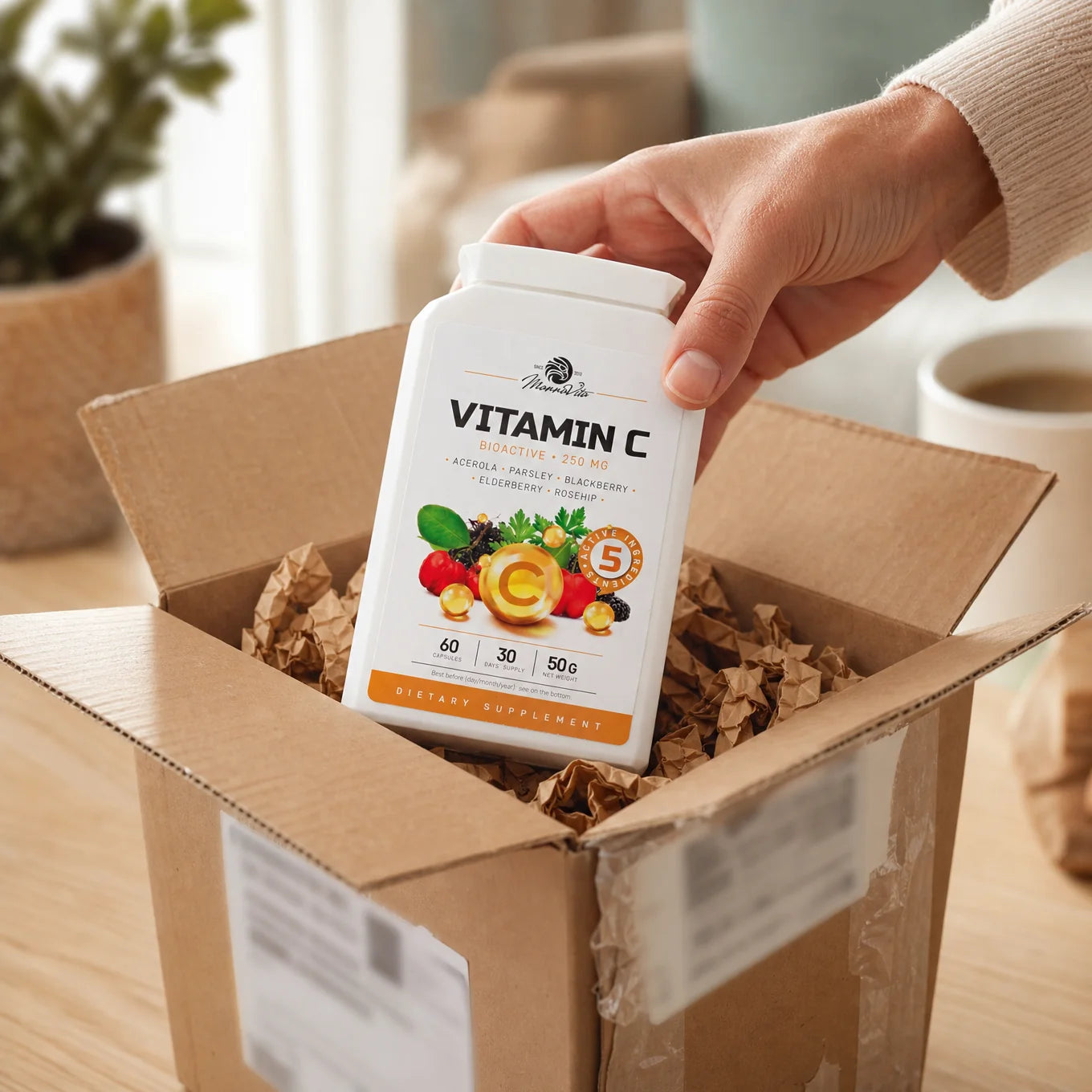 Mannavita kompleks Vitamina C • 250 mg bioaktivno • 60 kapsula