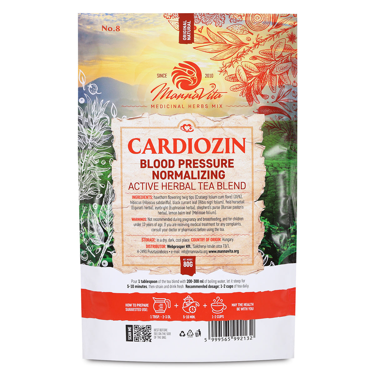 CARDIOZIN aktivna biljna mješavina čaja za normalizaciju krvnog tlaka • 80g