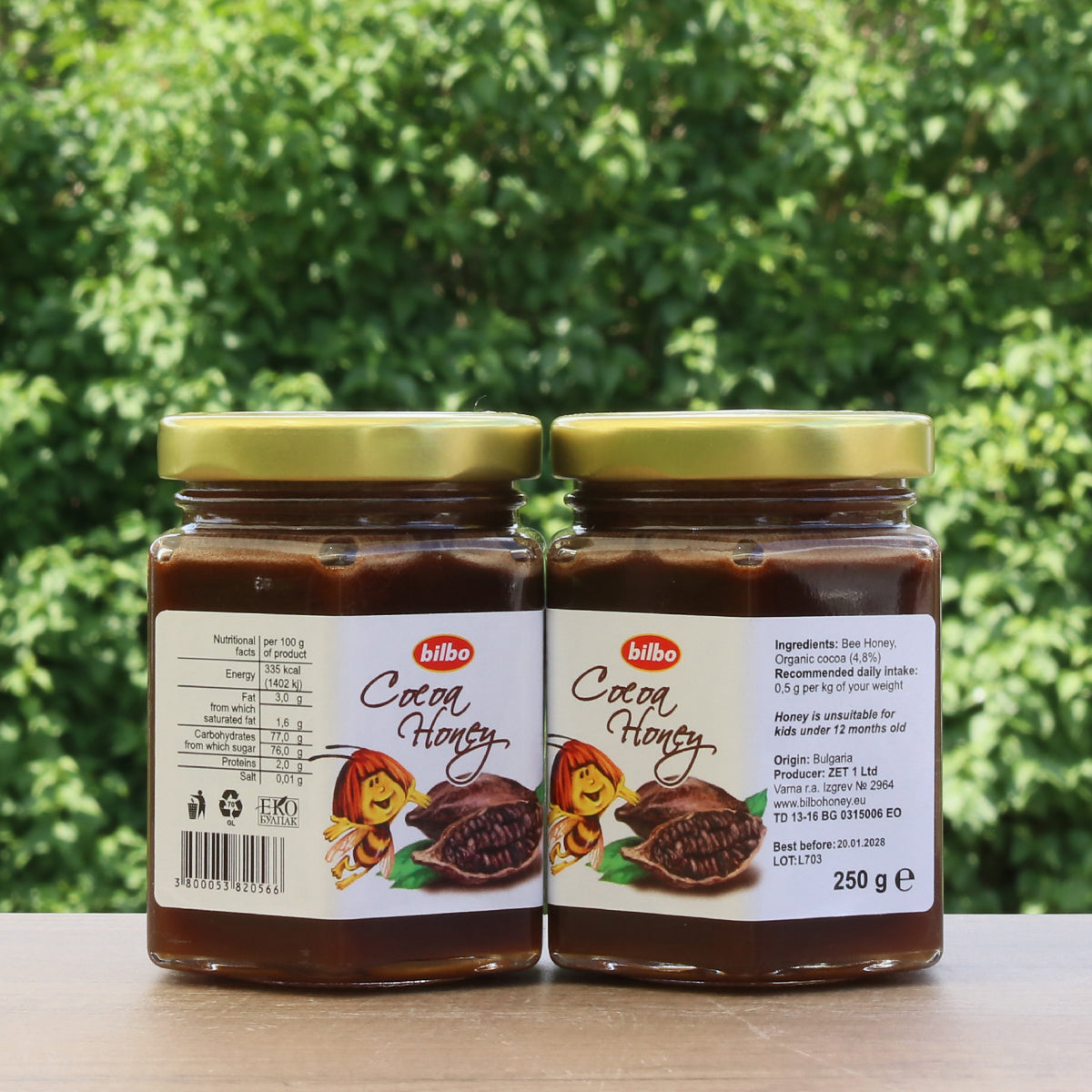 Bilbo sirovi kakao med • 250 g