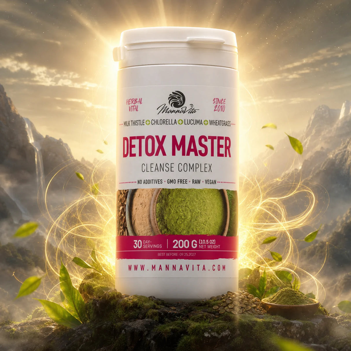 Mannavita Sikavica + Pšenična trava + Chlorella + Lucuma • 200 g