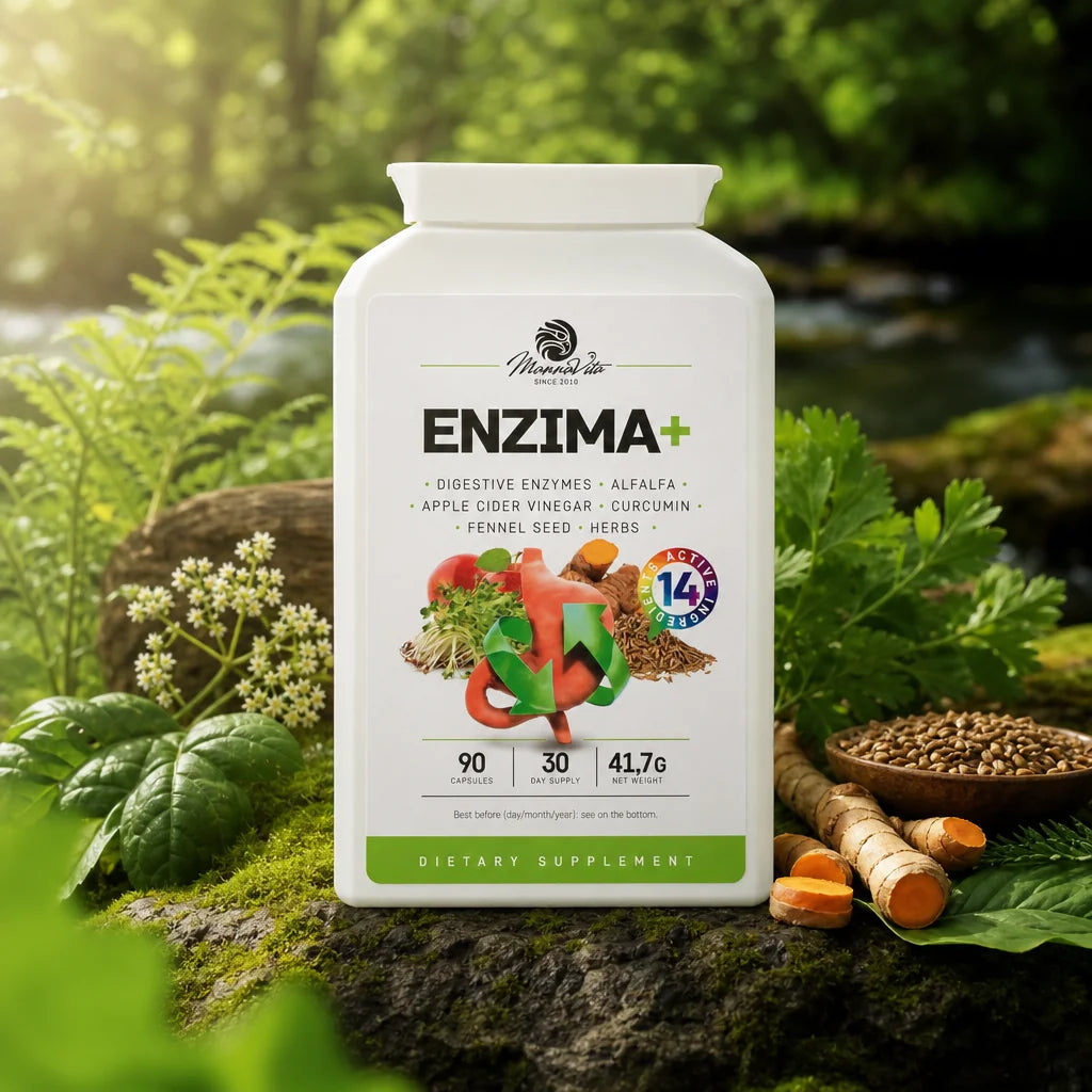 ENZIMA+ kompleks probavnih enzima s Betain HCL • 90 kapsula