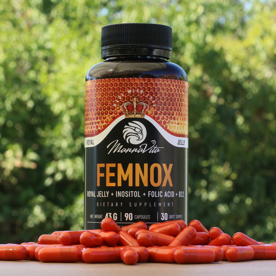 FEMNOX Matična mliječ + Inozitol + Folna kiselina + B12 kompleks • 90 kapsula