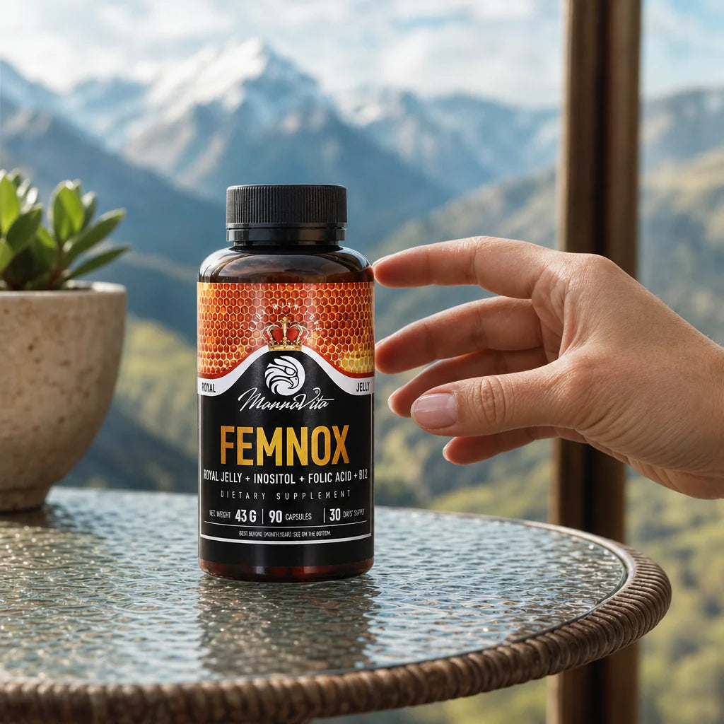 FEMNOX Matična mliječ + Inozitol + Folna kiselina + B12 kompleks • 90 kapsula