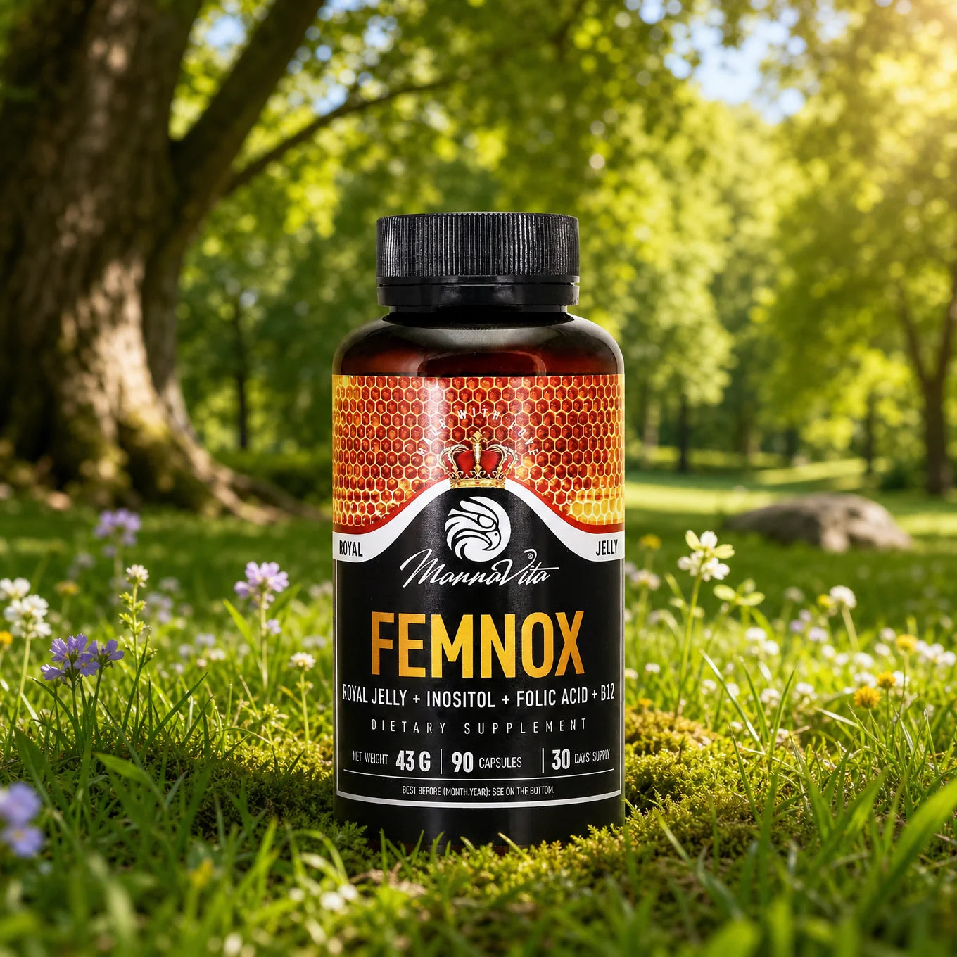 FEMNOX Matična mliječ + Inozitol + Folna kiselina + B12 kompleks • 90 kapsula