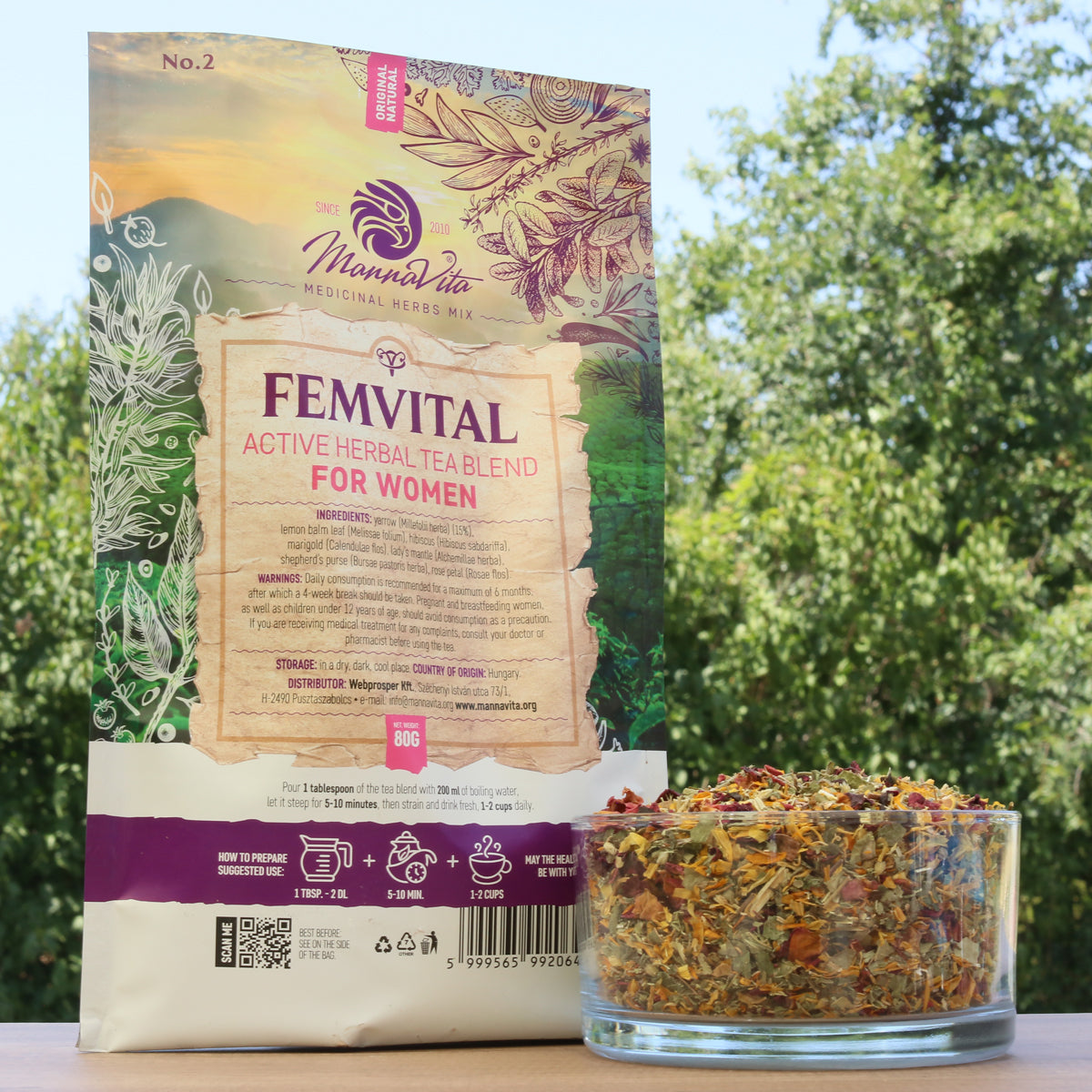 FEMVITAL aktivna mješavina biljnog čaja za žene • 80g