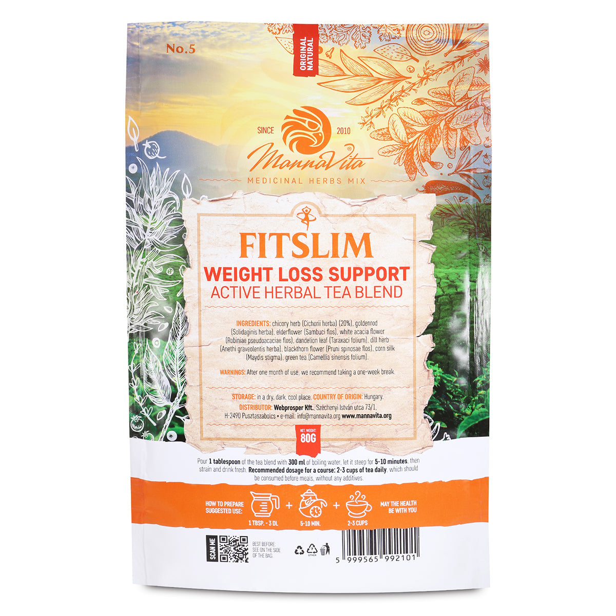 FITSLIM Aktivna biljna mješavina čaja za podršku mršavljenju • 80g