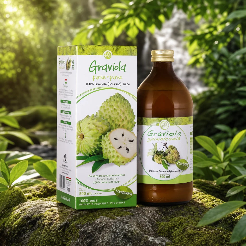 Mannavita Graviola 100% cijeđeni čisti pire • 500 ml