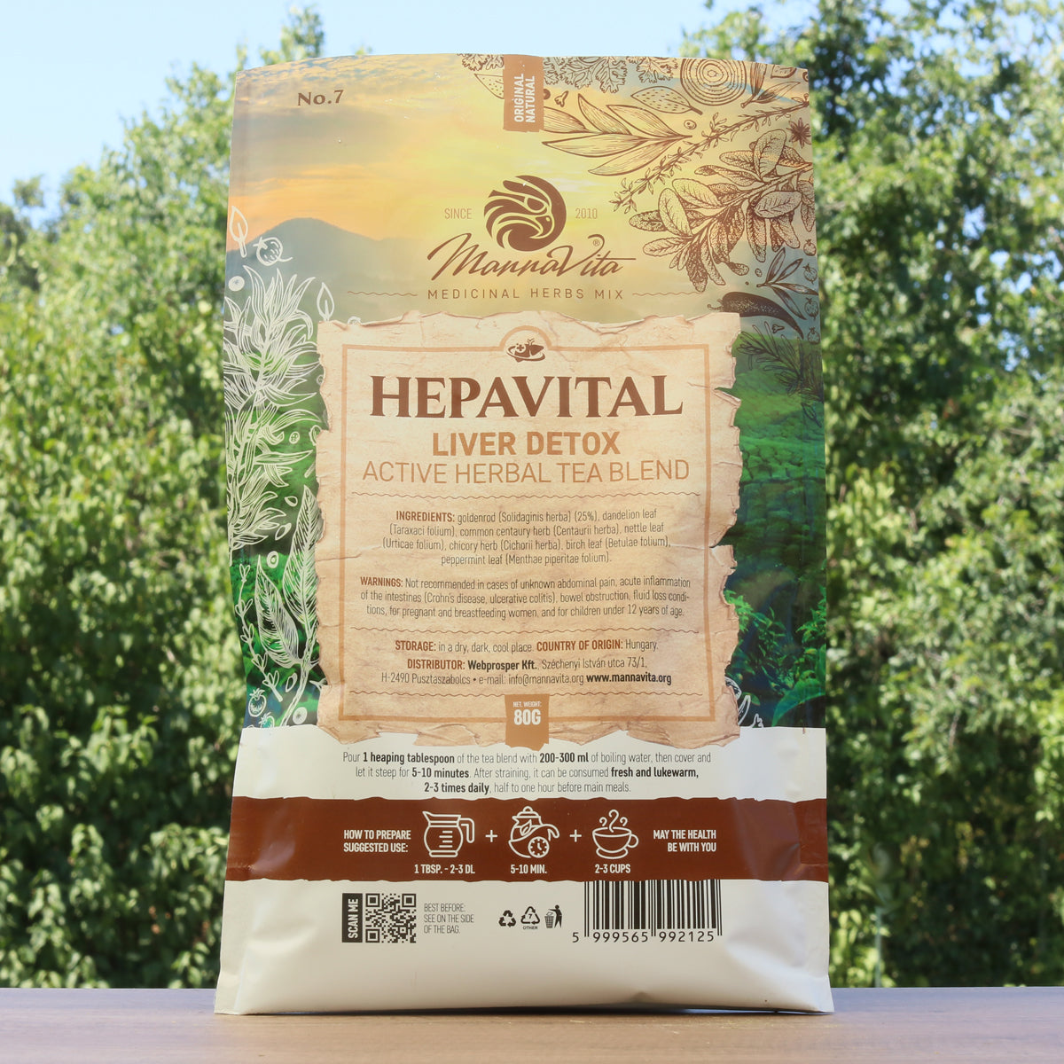HEPAVITAL detoks jetre aktivna biljna mješavina čaja • 80g