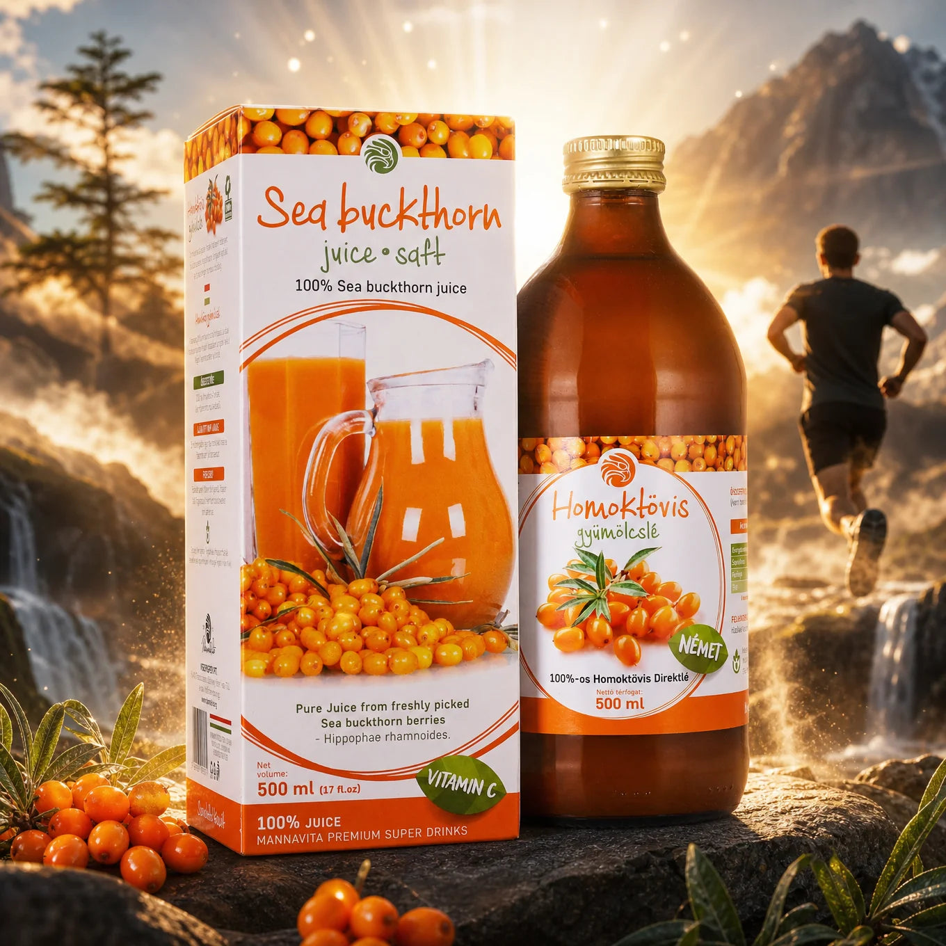 Mannavita • Sok od Pasji trn, 100% cijeđeni čisti sok • 500 ml