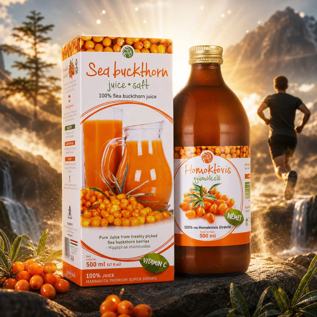 Mannavita • Sok od Pasji trn, 100% cijeđeni čisti sok • 500 ml