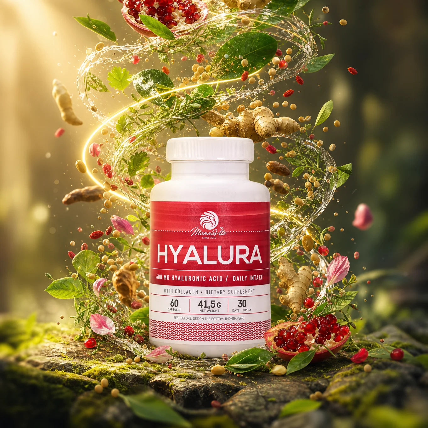 Hyalura 600 mg hijaluronska kiselina + kolagen kapsule • 60 kom.