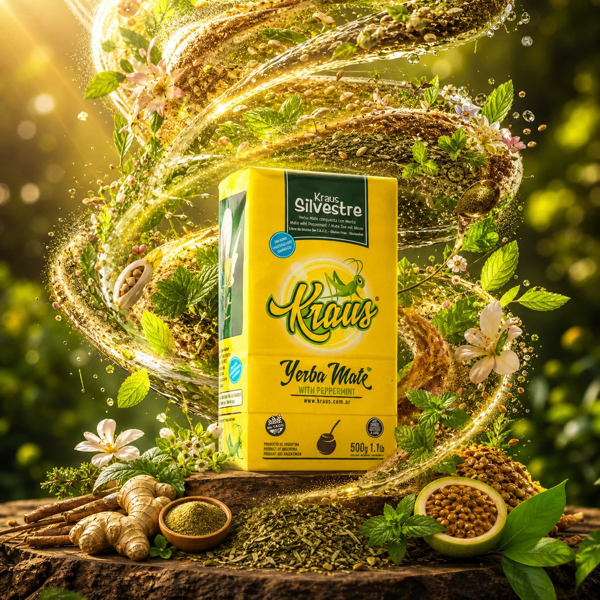 Kraus yerba mate • Gaucho, Sin palo – Bez stabljika • 500 g
