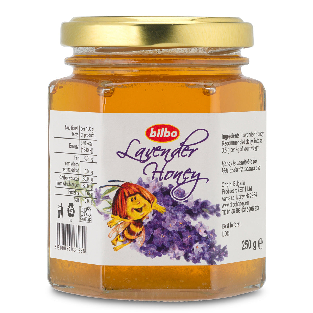 Bilbo sirovi med od lavande • 250 g