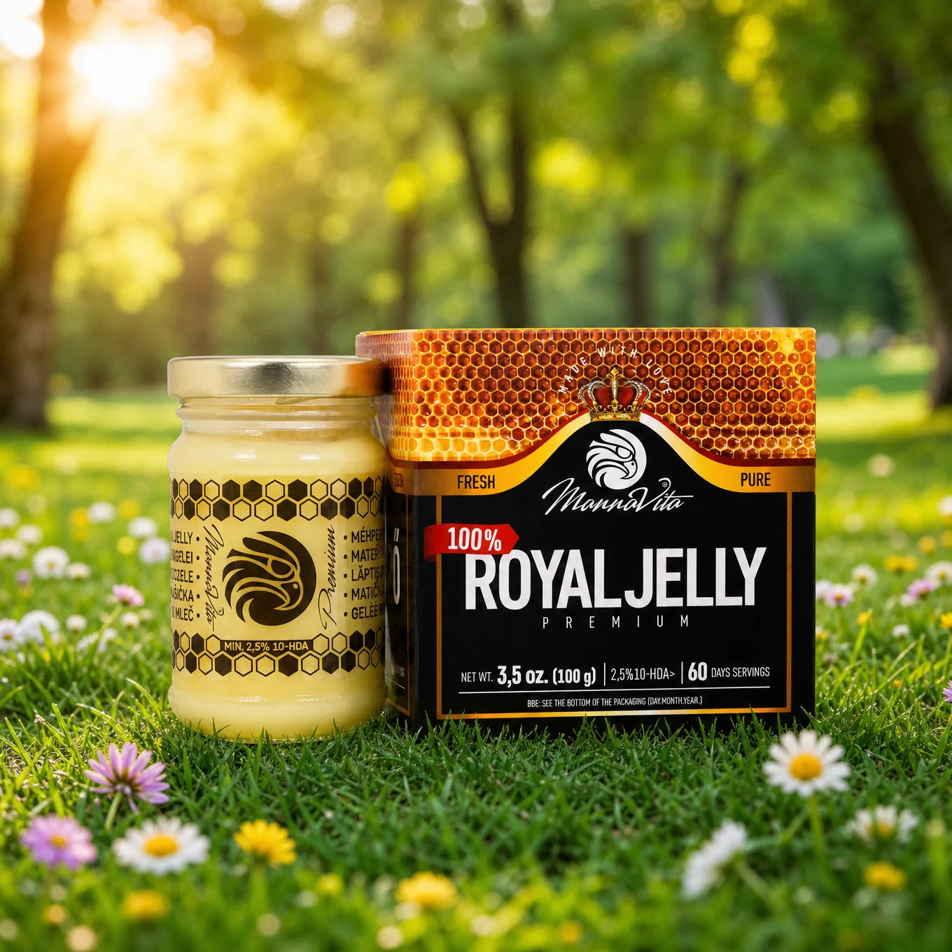 Mannavita Premium Matična mliječ • 2,5% 10-HDA, 100g