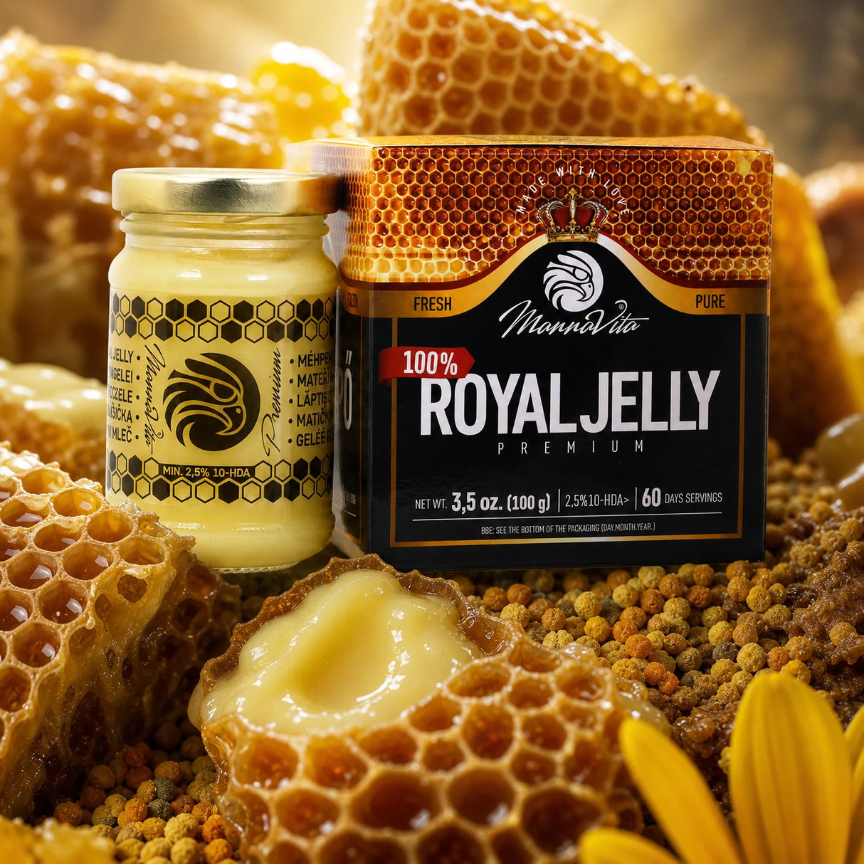 Mannavita Premium Matična mliječ • 2,5% 10-HDA, 100g