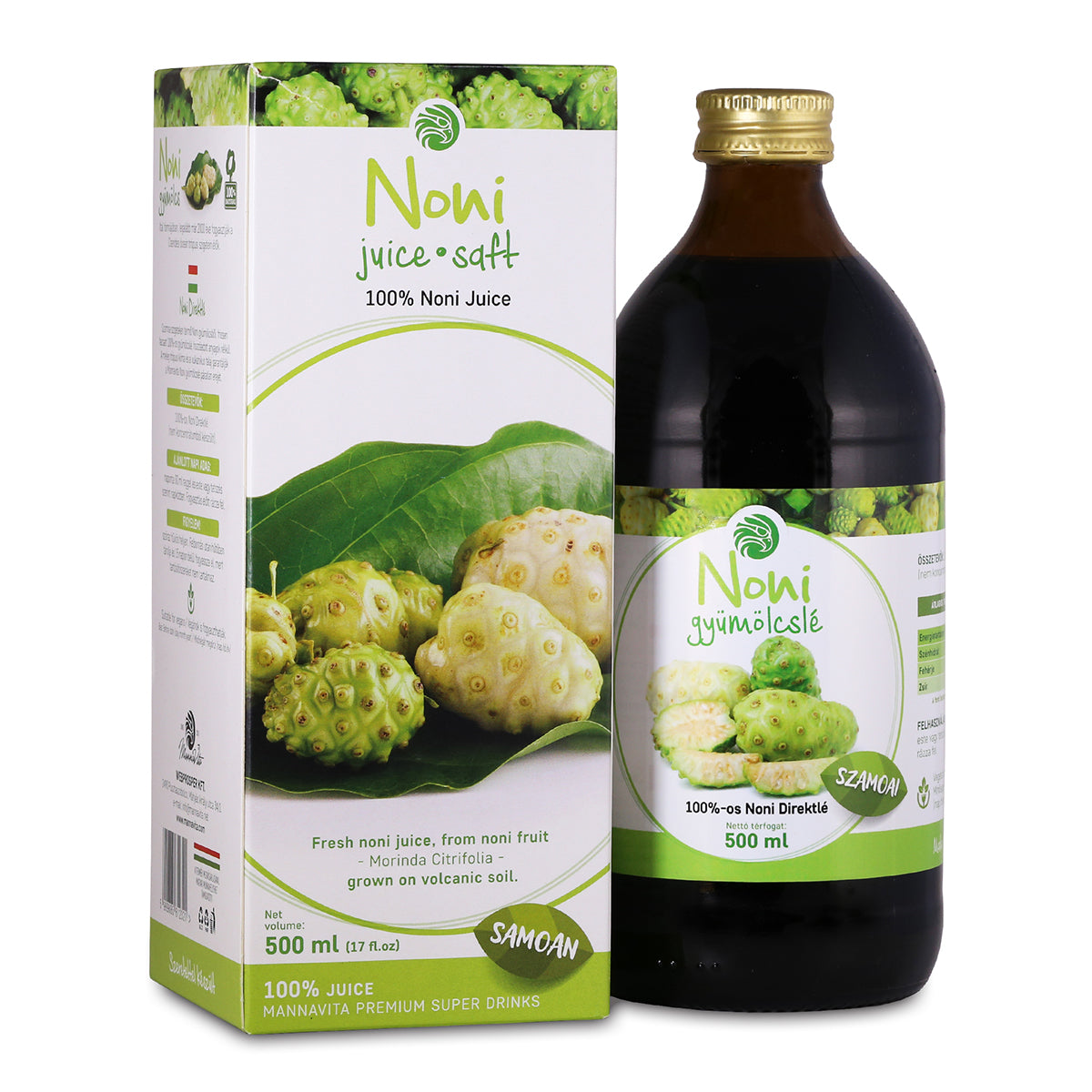 Mannavita • Sok od Noni, 100% cijeđeni čisti sok • 500 ml