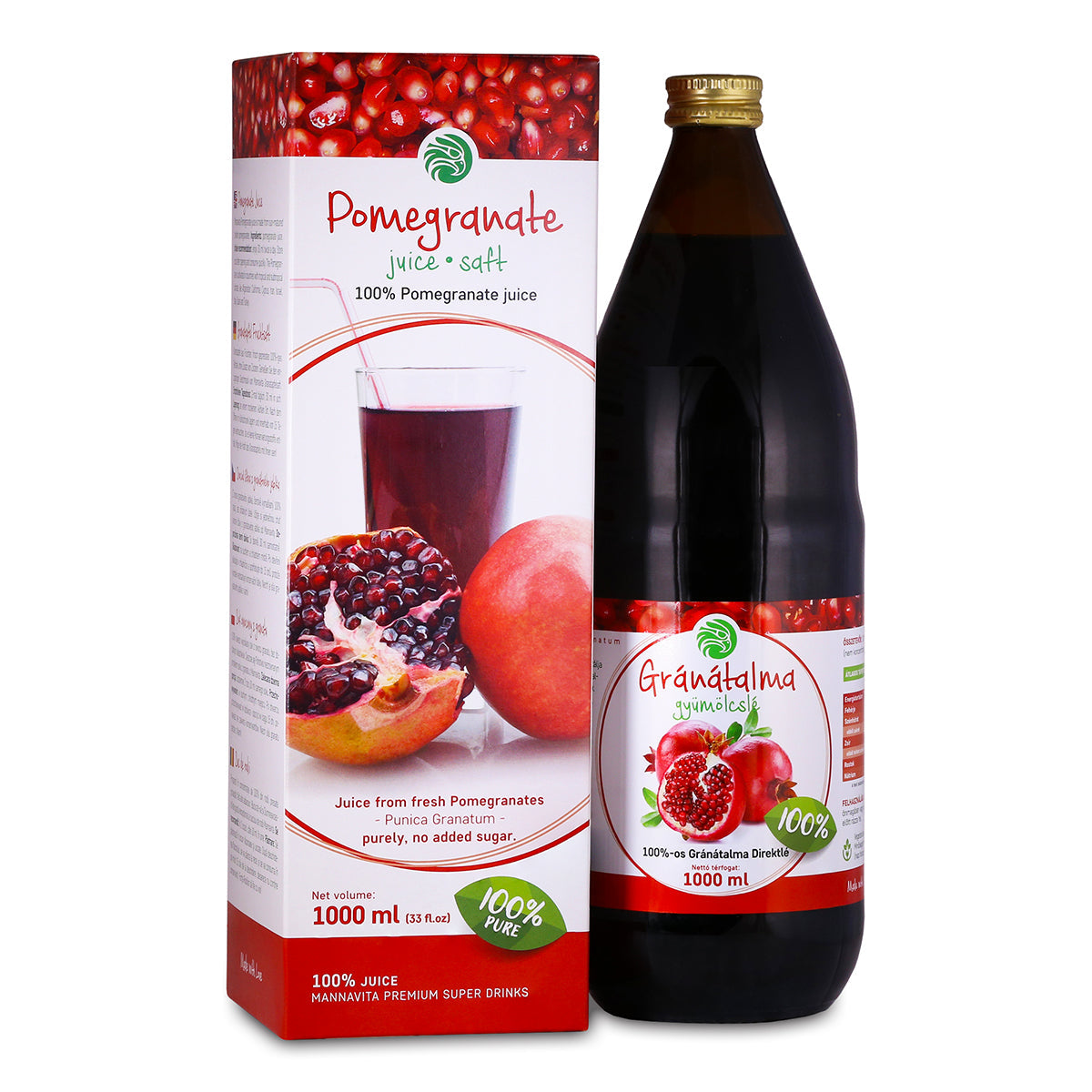 Mannavita • Sok od Nara, 100% cijeđeni čisti sok • 1000 ml