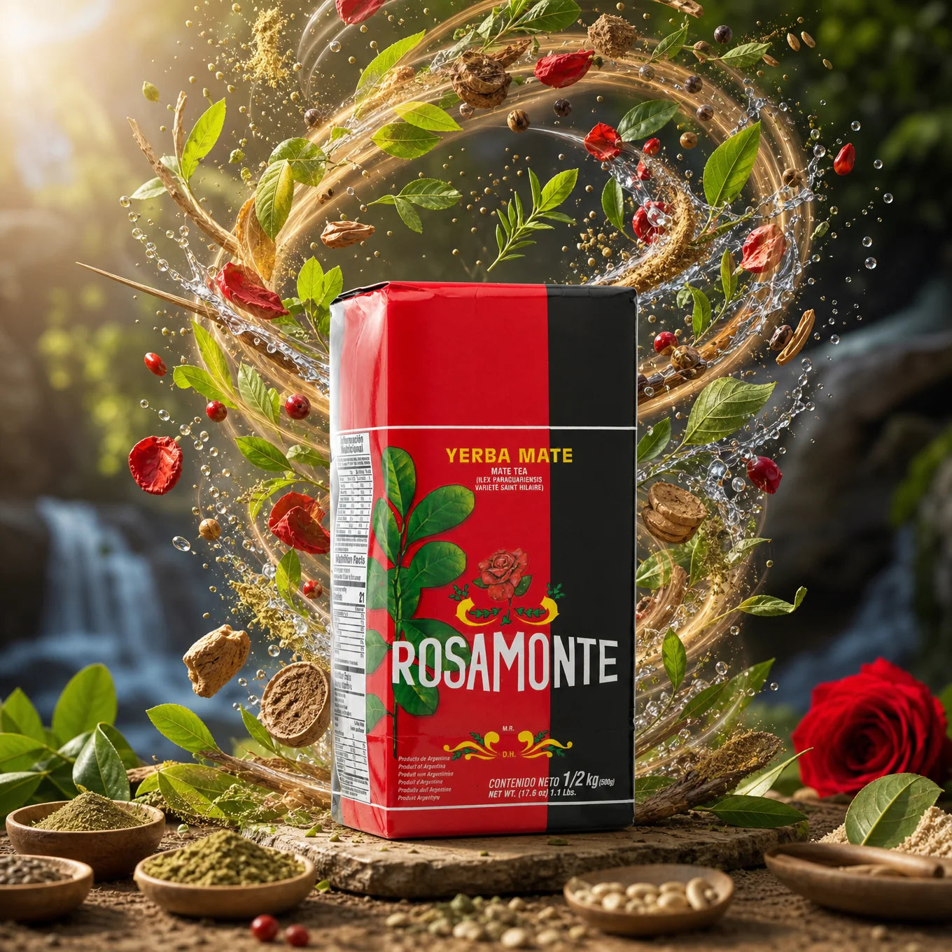 Čaj od yerba mate Rosamonte • Elaborada con palo • 500 g