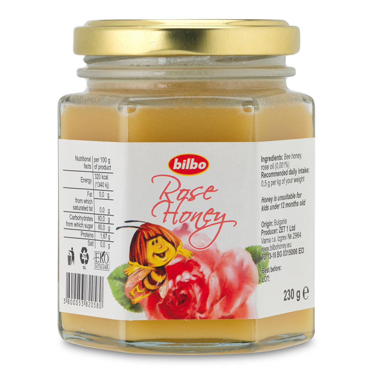 Bilbo sirovi ružin med • 230 g