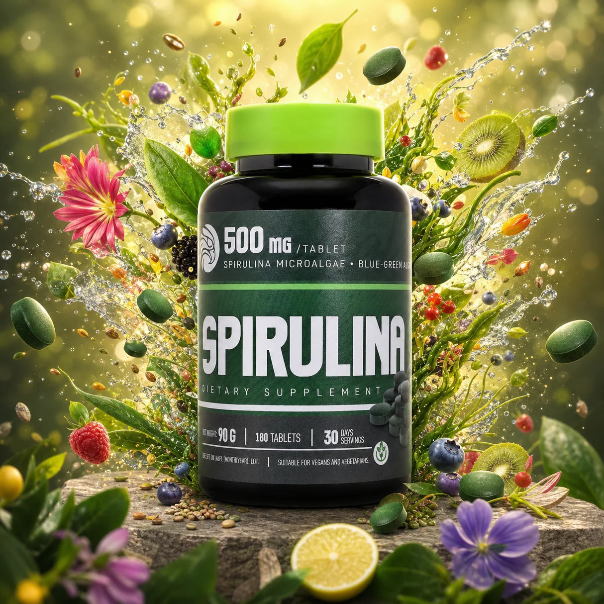 Mannavita Spirulina tablete 500 mg • 180 kom.