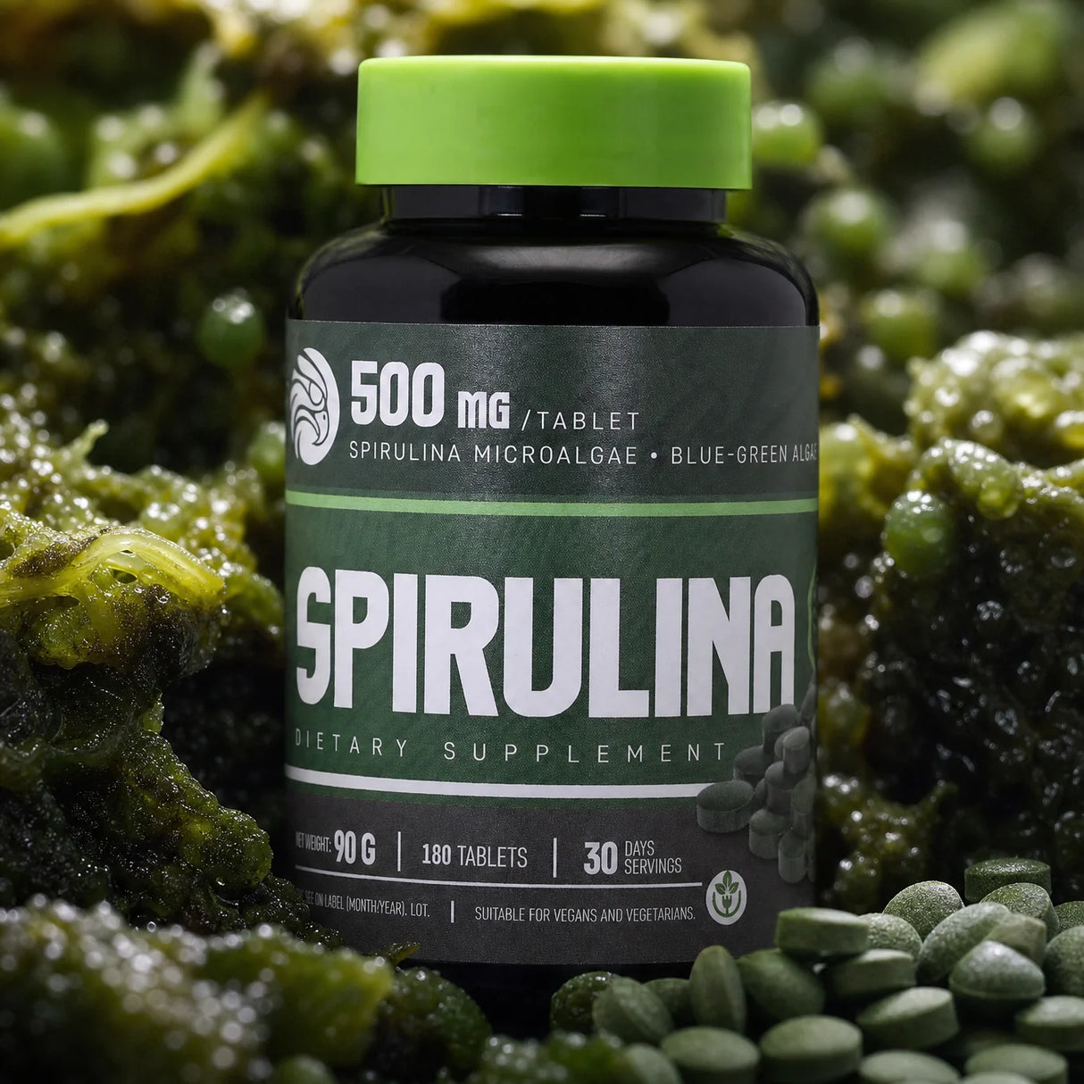 Mannavita Spirulina tablete 500 mg • 180 kom.